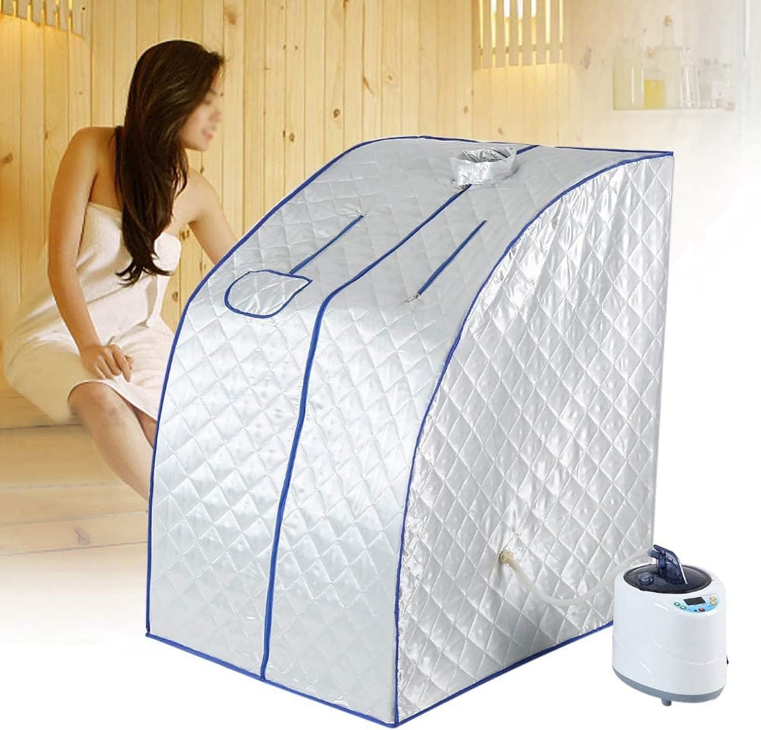 Portable Steam Tent Spa Sauna Machine 1-9 Level Temperature for No Water Automatically Power Off Lose Weight Toxin Stress Fatigue.