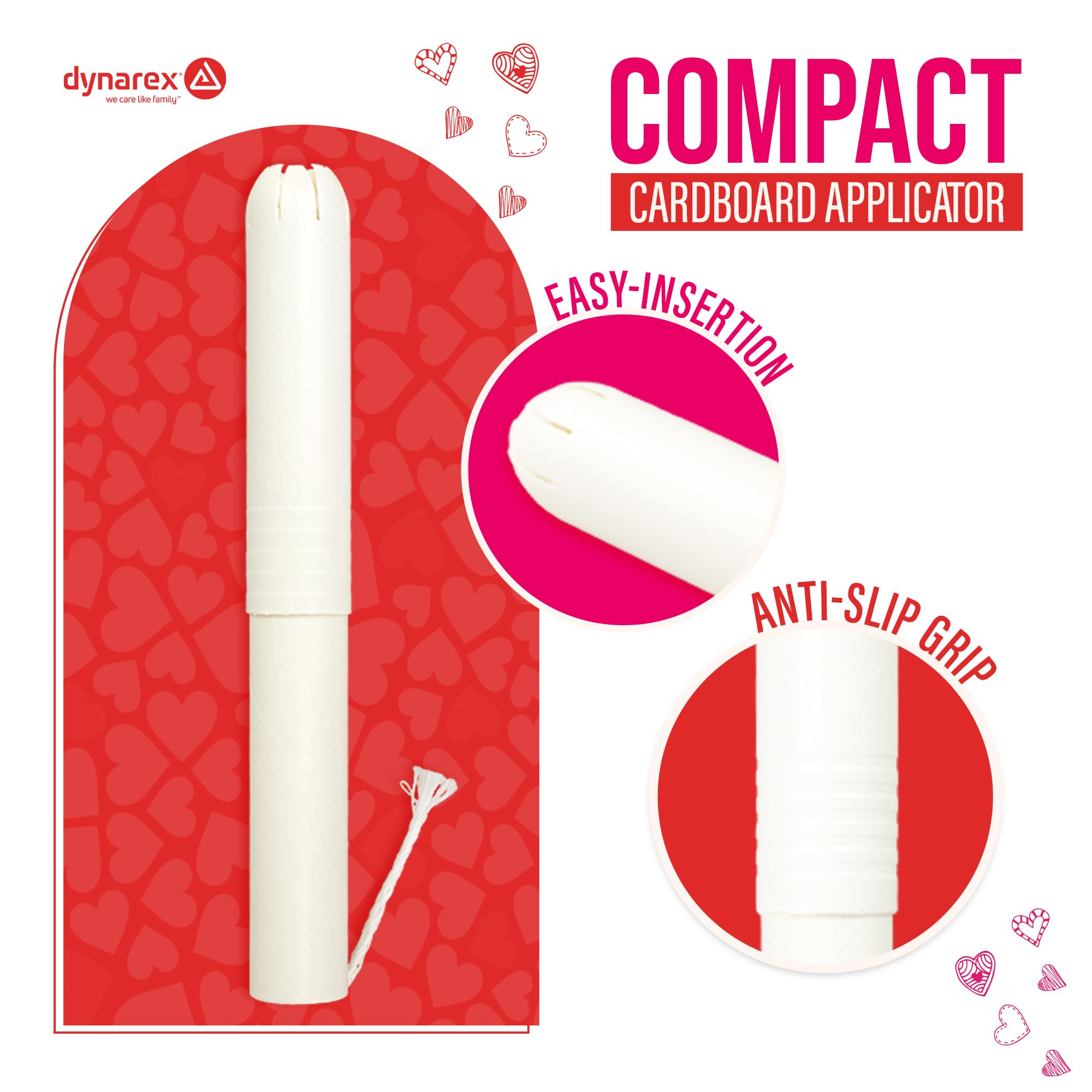 Dynarex Super Plus Tampons – Bulk Feminine Hygiene Product with Cardboard Applicator – 8 Hour Protection – 10 Boxes of 200 Total Tampons