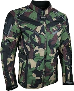 HEYBERRY Touren Motorrad Jacke Motorradjacke Textil Camouflage grün Gr. 5XL