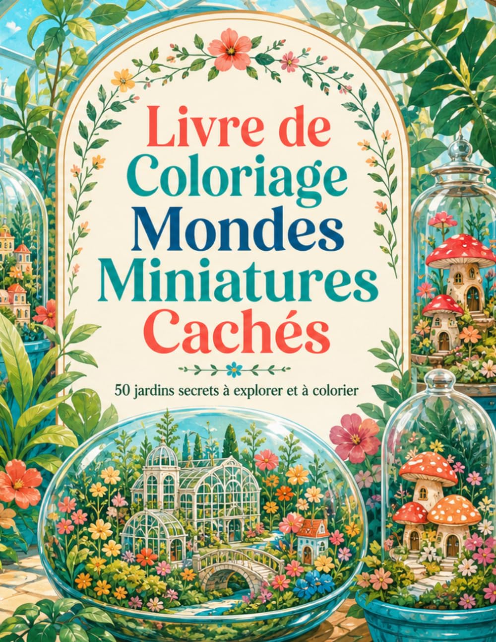 Livre de Coloriage Mondes Miniatures Cachés: Dioramas féeriques à explorer avec crayons feutres et imagination