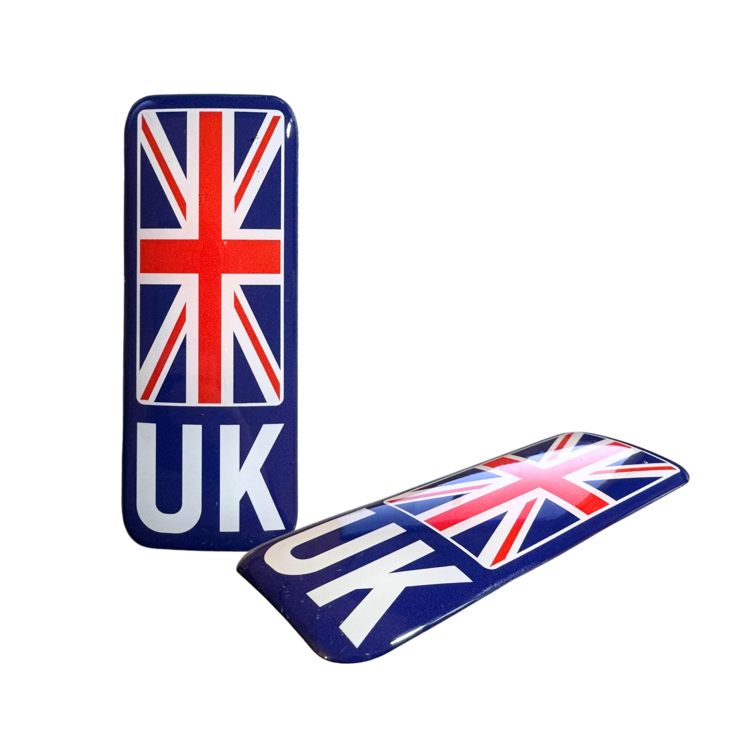 Tek Automotive UK Motorcycle Number Plate Sticker 3D Resin Twin Pack – Legal UK Identifier for Europe Travel
