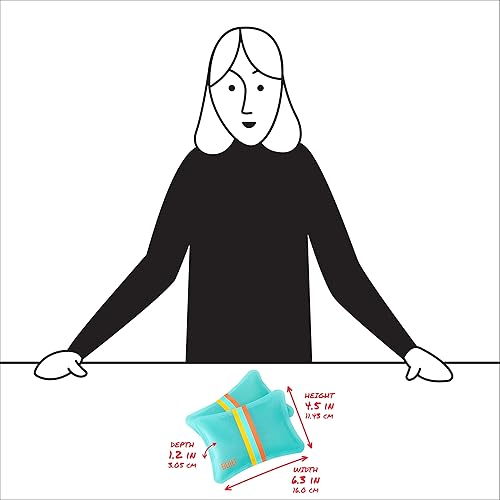 Miniatura 3 de BUILT Curve - Juego de 2 bolsas de hielo suaves, congelables, reutilizables, delgadas, de larga duración, para bolsas de almuerzo, color azul