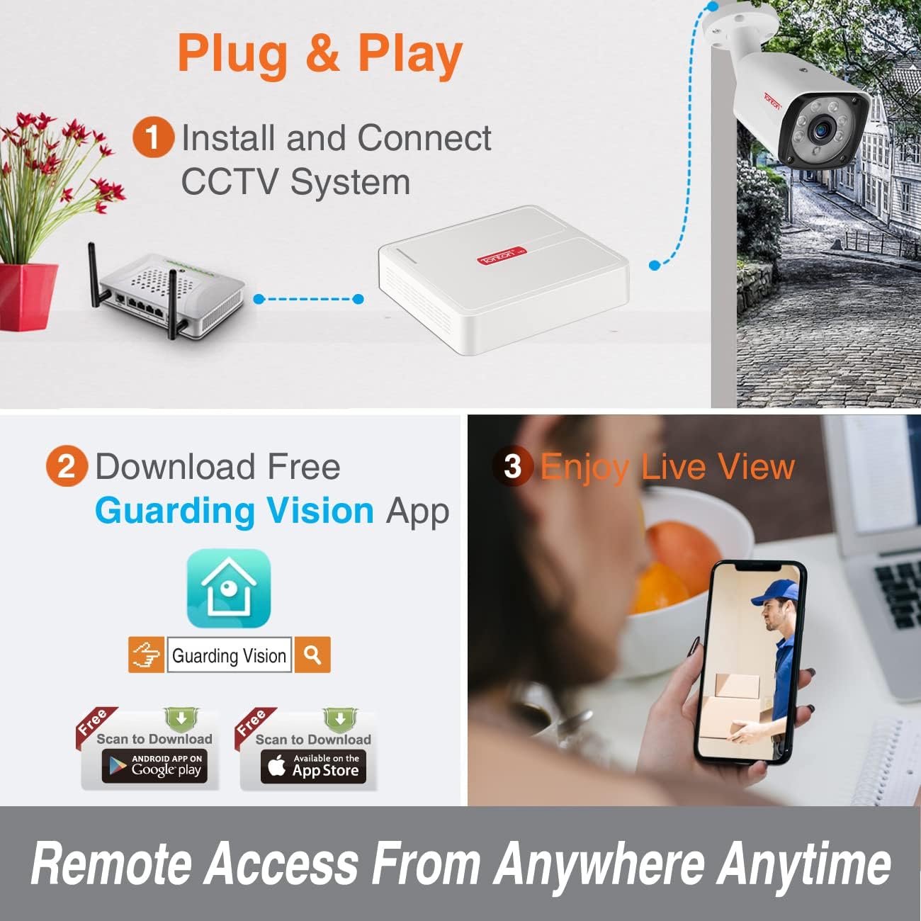 Get Cheap Price Tonton 1080P Full HD Security Camera System Outdoor,8 Channel 5MP Hybrid DVR Recorder with 1TB HDD and 4PCS 2MP Outdoor Bullet Cameras,Free App&Email Alerts,DIY Easy Installation,Powered by Hikvision