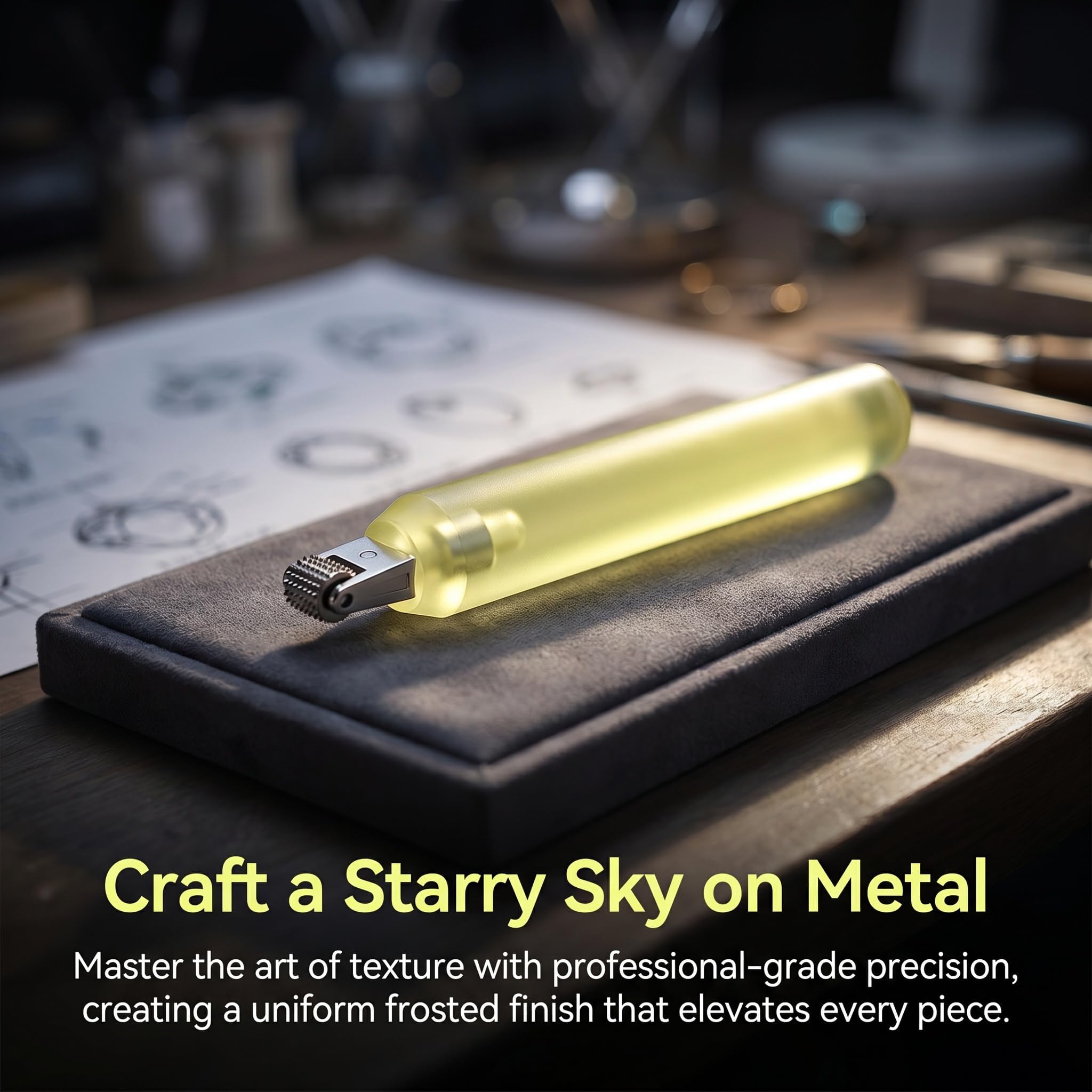 Bastoncino di Carta Abrasiva A Grana di Diamante, Strumento per La Texturizzazione di Fili Metallici per La Creazione di Gioielli, Grana 99/108/117 A Scelta, Rullo da 8 Mm, per 117 Beads