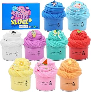 Super Clay Slime DIY Soft & Squishy Clay Scented Slime Sensory, Super 𝐜𝐥𝐚𝐲 𝐬𝐥𝐢𝐦𝐞 DIY Soft and Squishy (9*Color)