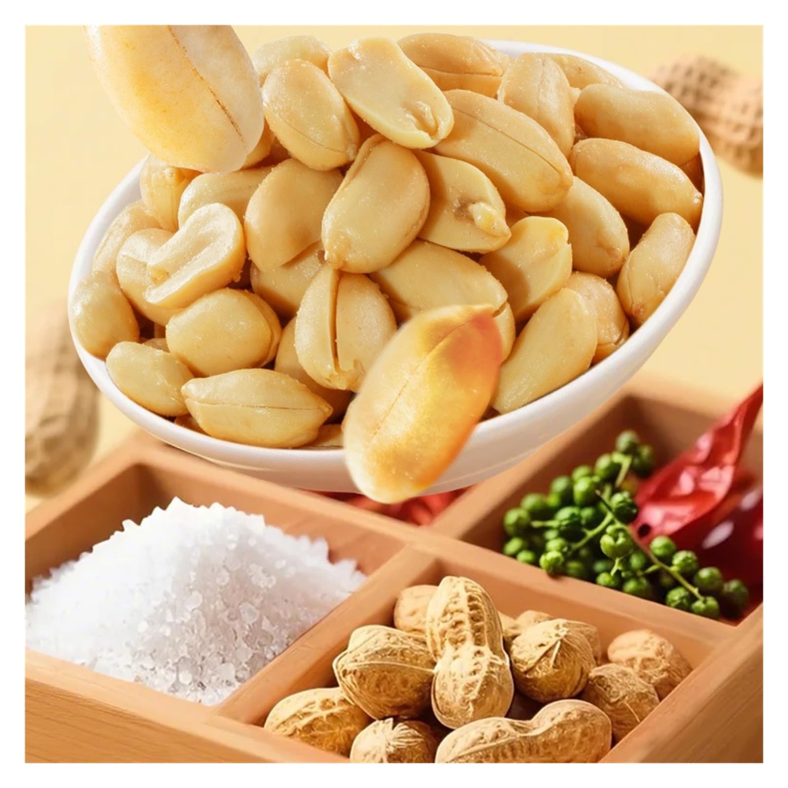 Arachidi Piccanti Aromatizzate Sale E Pepe, Snack In Confezione Piccola(40bag,15g/bag)