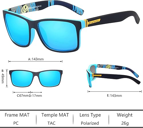 Miniatura 3 de VIAHDA Gafas de sol polarizadas para hombre, ciclismo, conducción, pesca, 100% protección UV HD5089