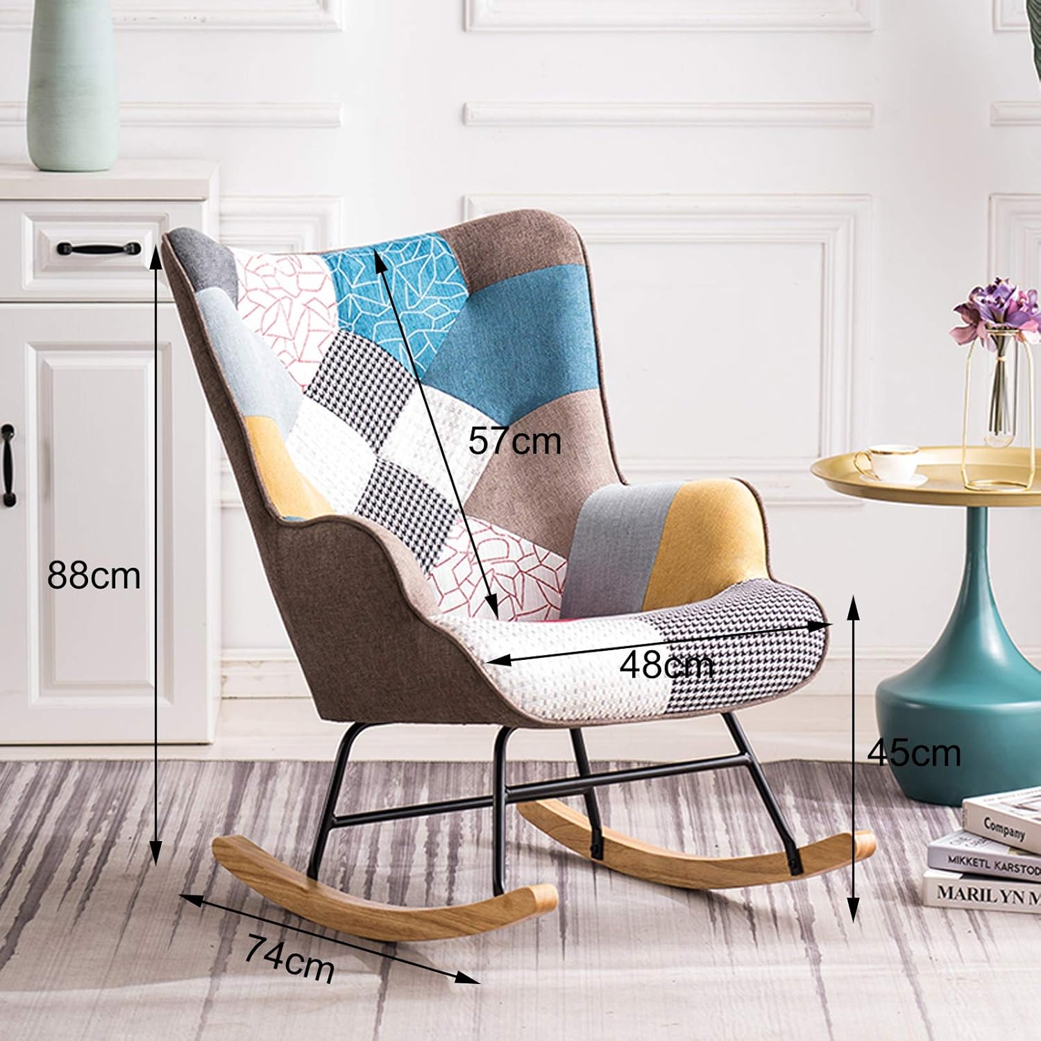 LSLYTQ Rocking Chair Sun Lounger Bedroom Living Room Chair Garden Balcony Sun Loung air Armchair Reading Comt Chair Leisure Sofa Chair Home Balcony Leisure Chair