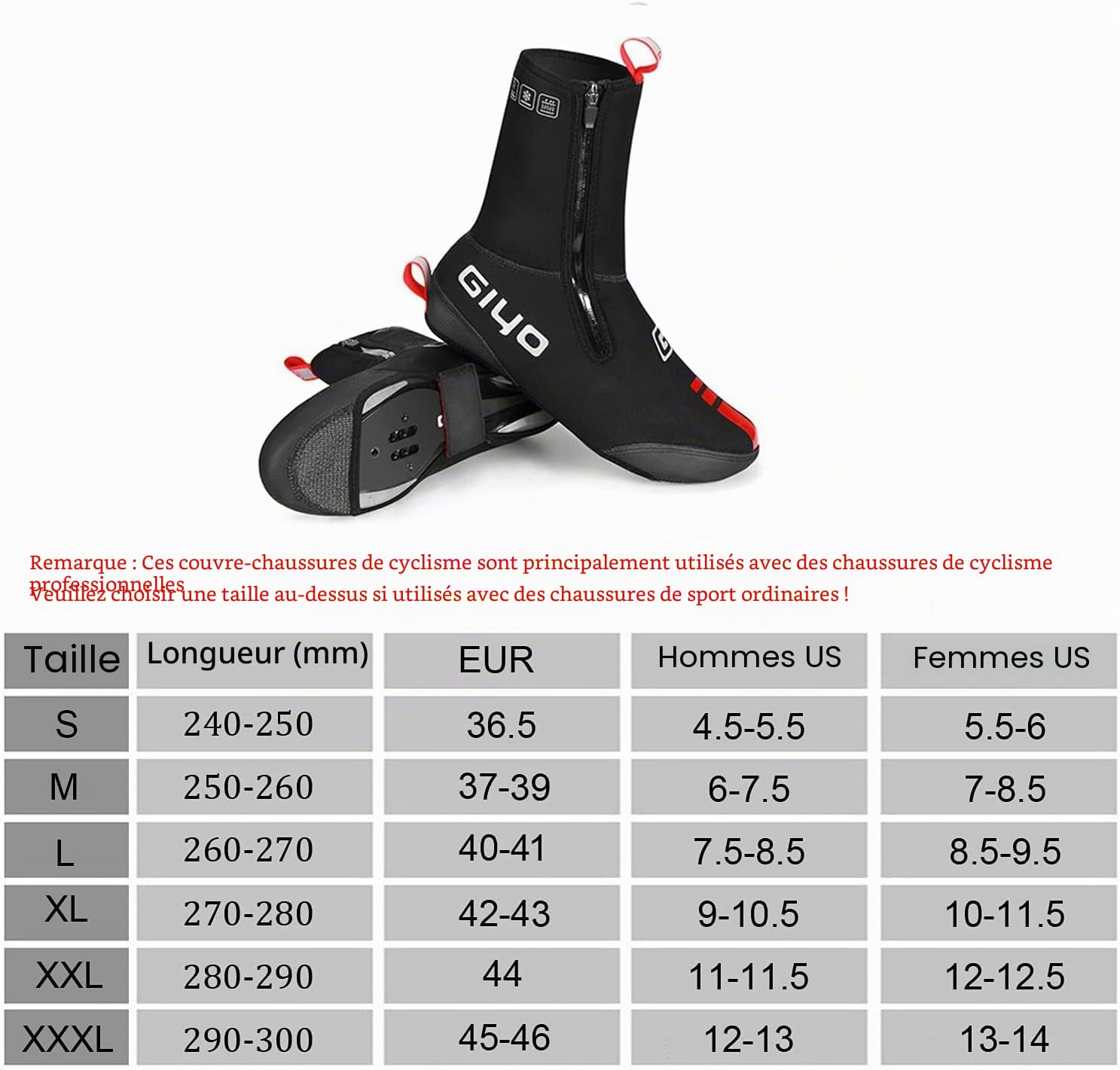 PLATTBK Couvre Chaussures de Cyclisme,Chaussure Couvre de Hiver étanches Coupe Vent,Vélo Protege Chaussure pour Hommes Femmes