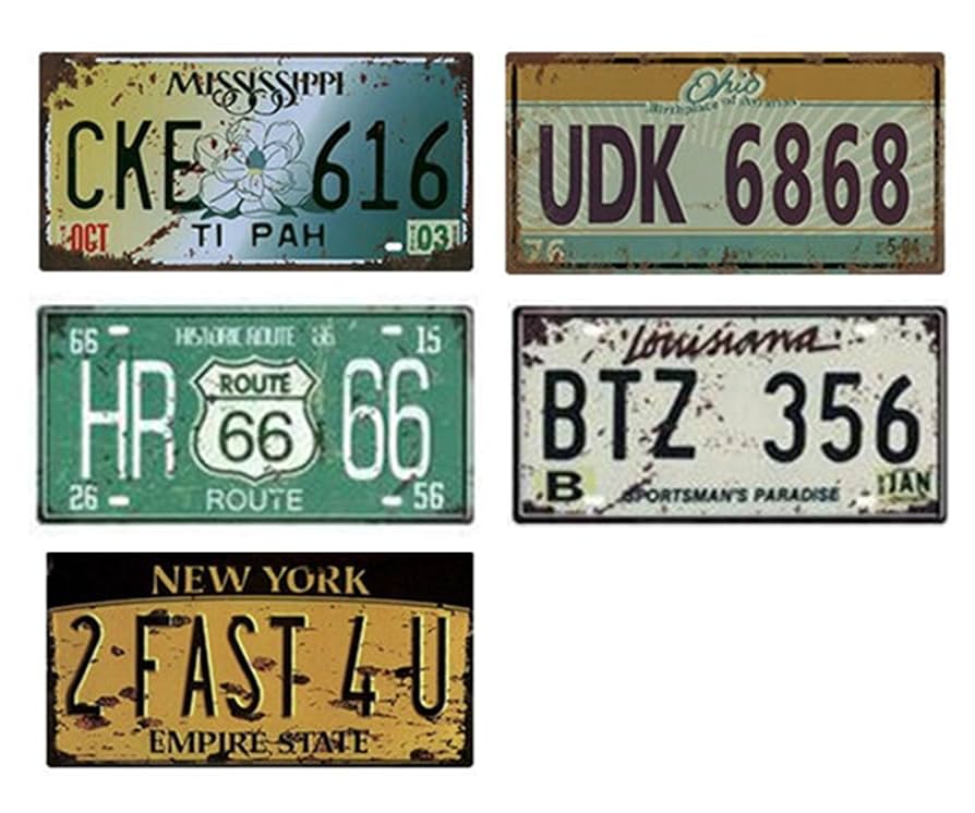 レトロ 自転車用ナンバープレート 10セット レトロ 自転車用ナンバープレート 10セット