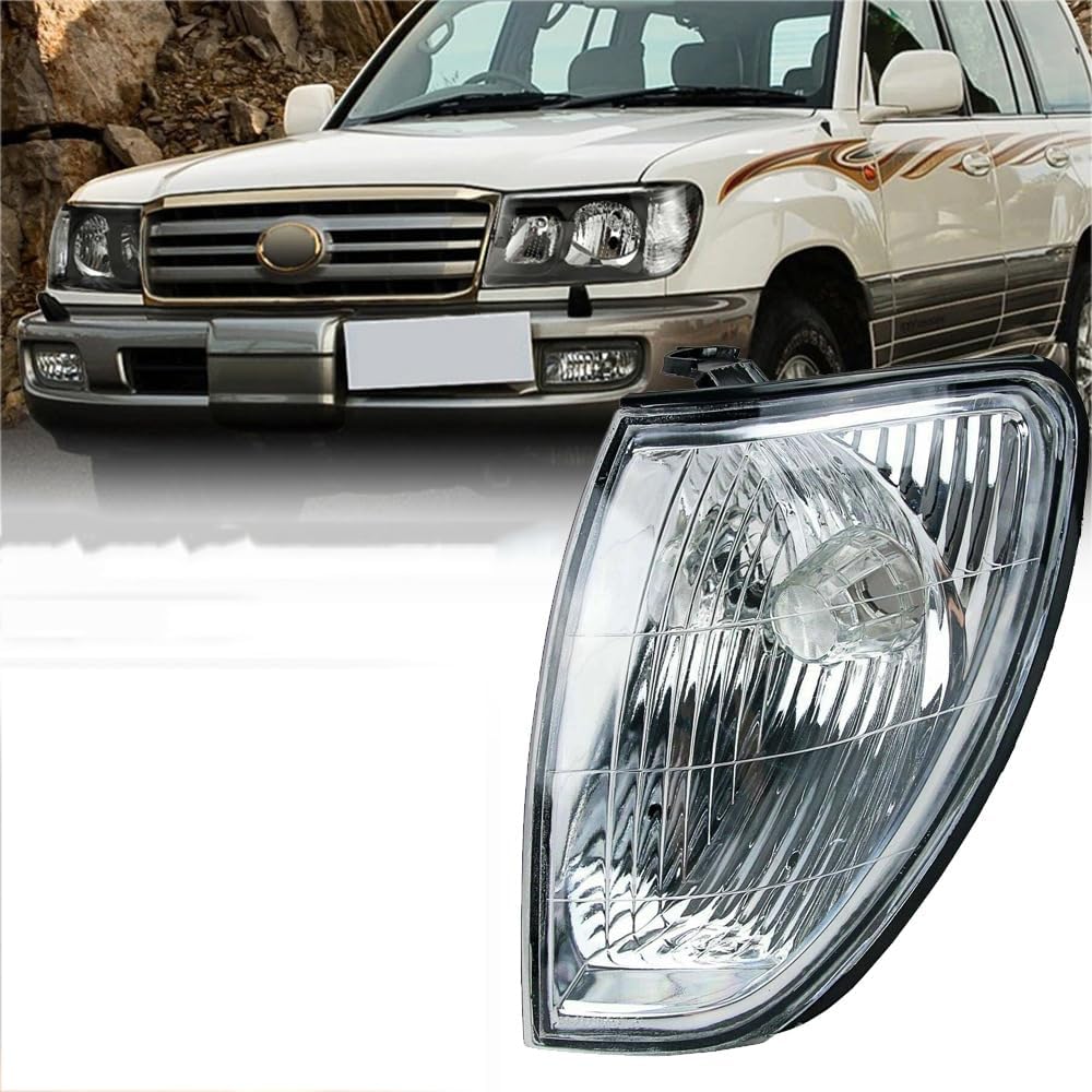 ZONTO Front Corner Lights Turn Indicator Signal Lamps Car Accessories Without Bulb for Toyota Land Cruiser FJ100 LC100 1998-2007
