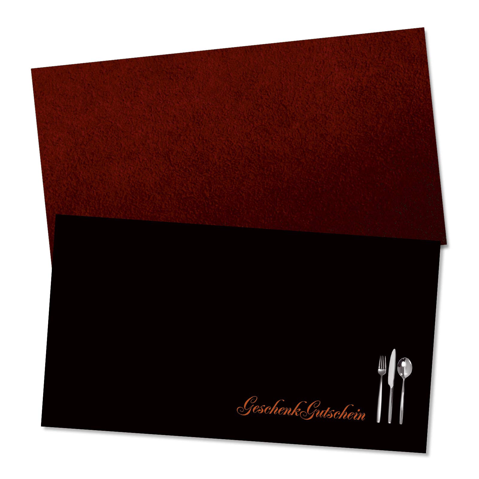 Gutschein-Set. 100x Gutschein + Kuvert. Für Restaurant Gasthaus Hotel. Blanko zum selber Ausfüllen.