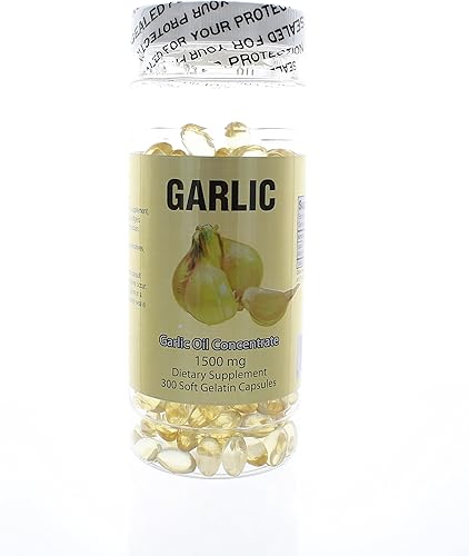 Concentrado de aceite de ajo 3 mg (1500:1) 300 cápsulas sin colesterol, artículo nuevo, buen producto