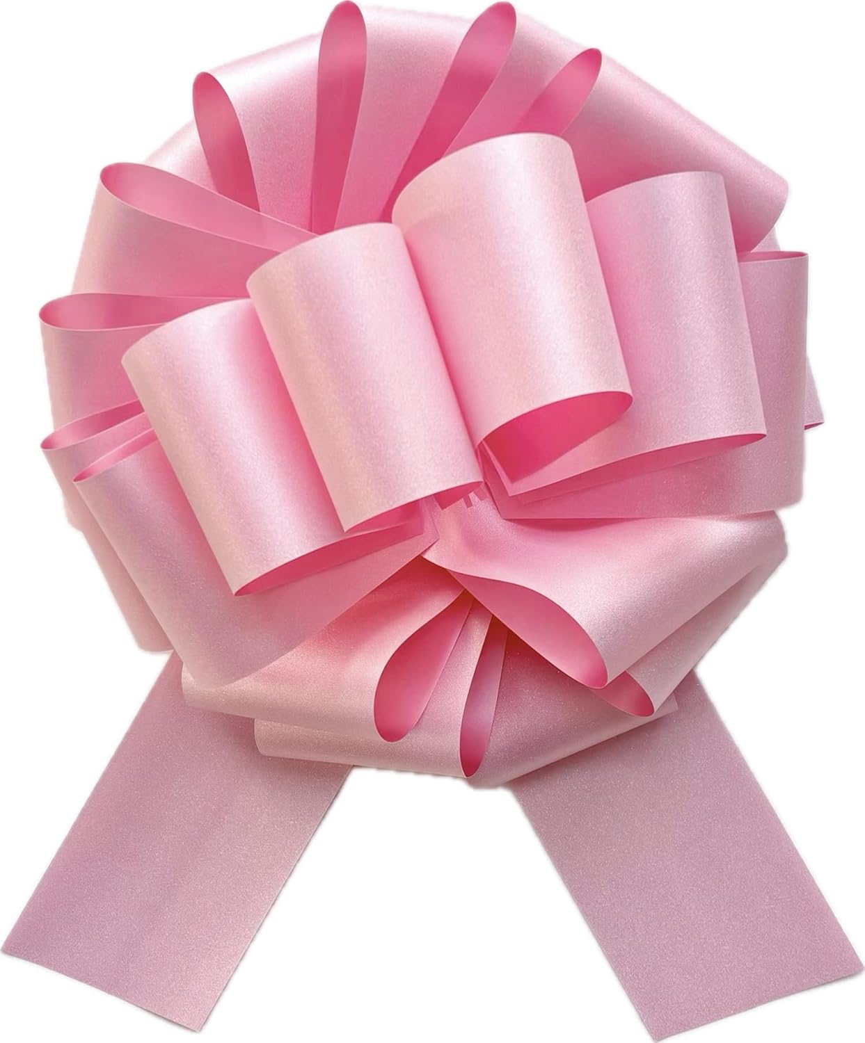 1PC Pink Big Pull Bow for Gift Wrapping, 14 Inch Pastel Glitter Waterproof Large Ribbon Bow for Presents, Bike, Baptism, Wreath, Holiday, Anniversary, Wedding, Party & Home Decor (Pink)
