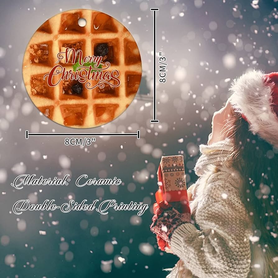 Waffle christmas ornaments Clearance
