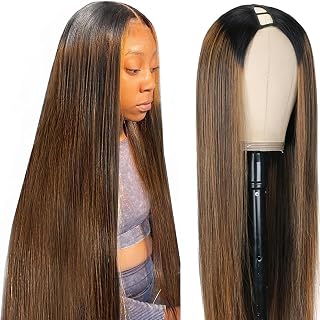 Homgoss FB30 U Part Wigs Human Hair For Women Beginner Friendly No Sew In No Leave Out No Glue U Part Human Hair Wig With Drawstring 200% Density (30inch)