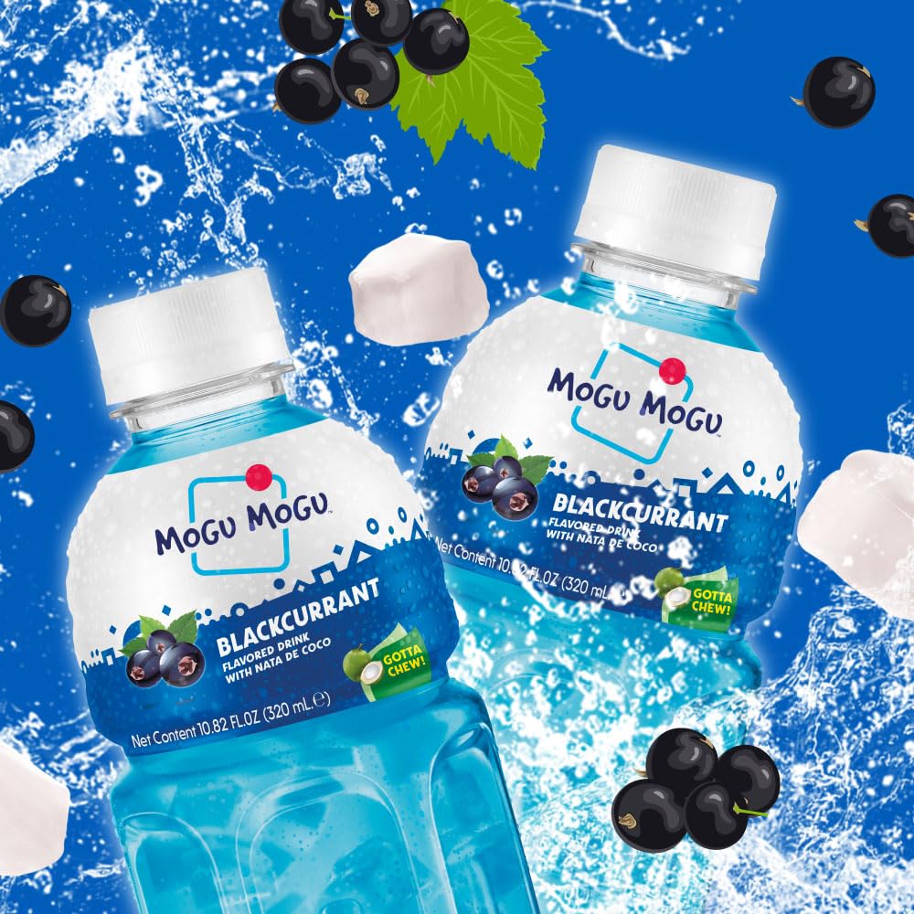 Amazon.com : Mogu Mogu Blackcurrant Juice Drink with Nata de Coco