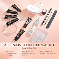 Vista 3 de SAVILAND Kit de Uñas de Poly Gel - Gel de Extensión de Uñas de 6 Colores con Mini Lámpara LED UV Portátil de Mano de 36W para Curado, Herramientas