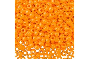 1100pcs Pony Beads Kit for Jewelry Making, Orange