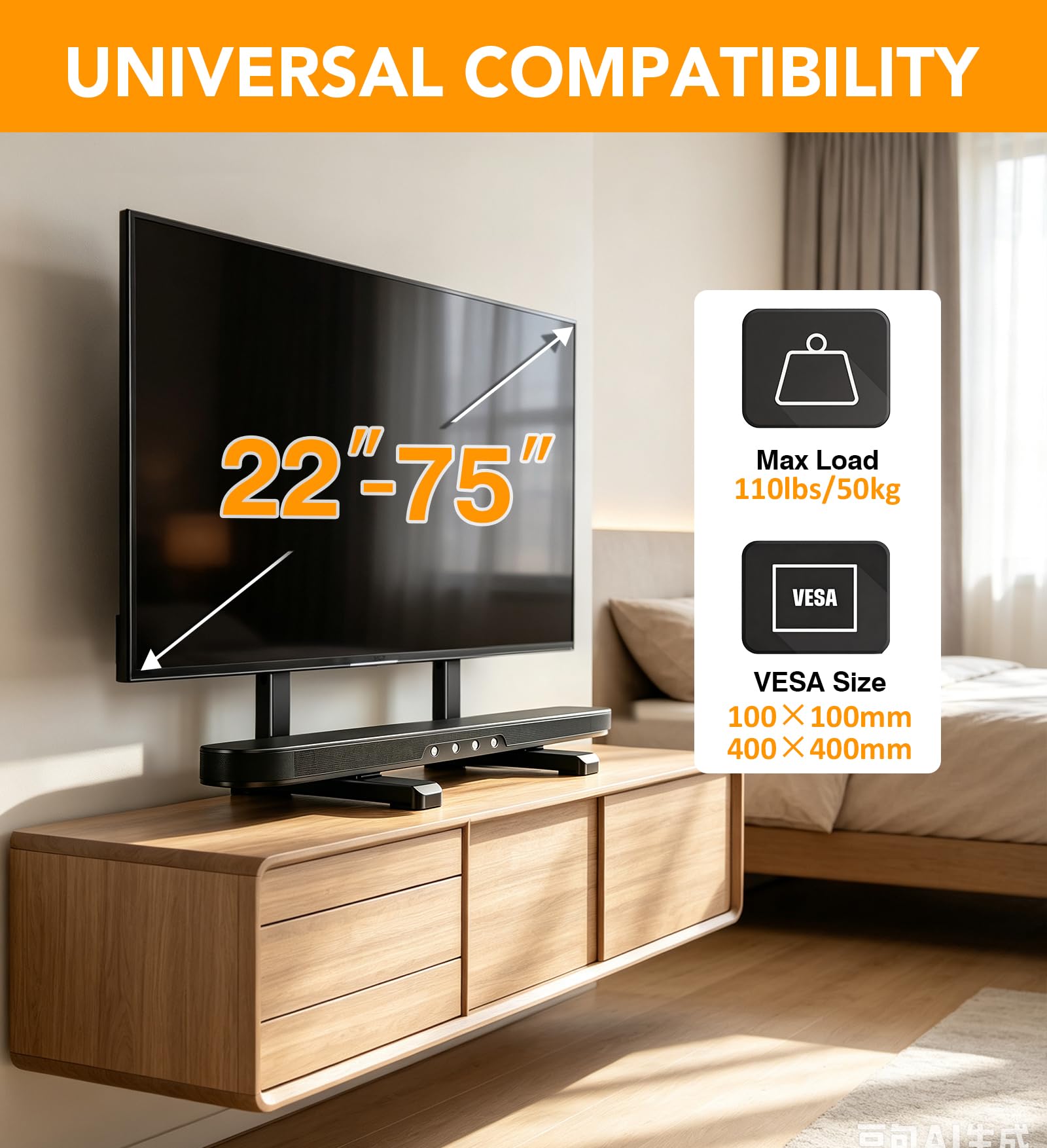 hemudu Universal LCD TV de pantalla plana soporte de sobremesa/base de montaje 27 "a 55" TV (ht01b-001)