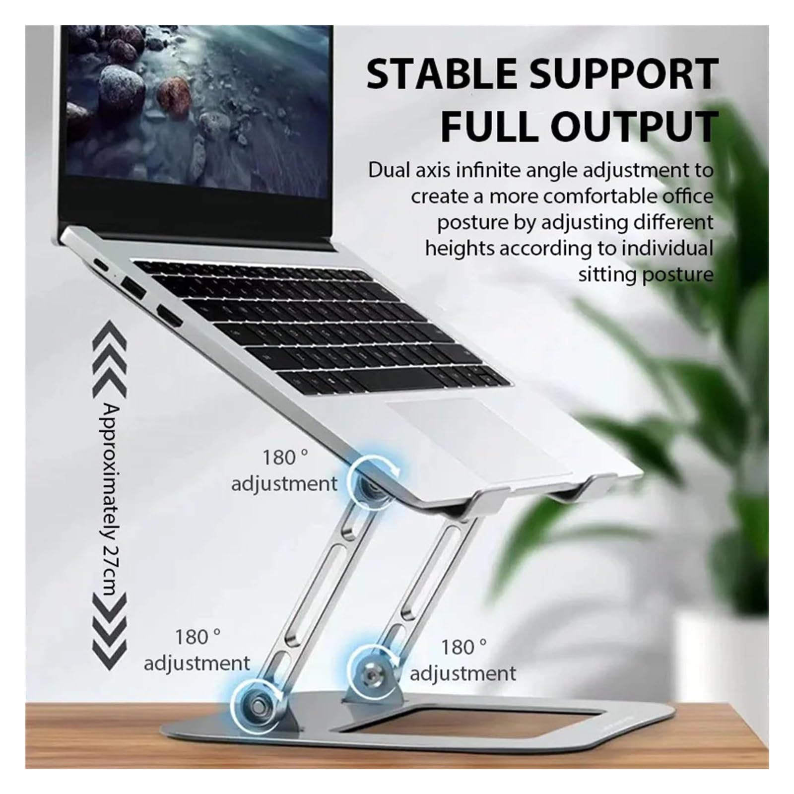 Shuogoufeng Store Soporte para computadora portátil Soporte Ajustable para Tableta Soporte de enfriamiento Plegable portátil de hasta 17 Pulgadas