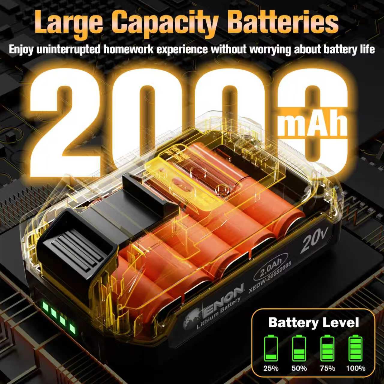 Strumento vibrante per piastrelle senza fili per batteria DeWalt da 20 V, strumento elettrico per piastrelle da 150 W con vibrazione regolabile a 12 velocità, display digitale e ventosa per