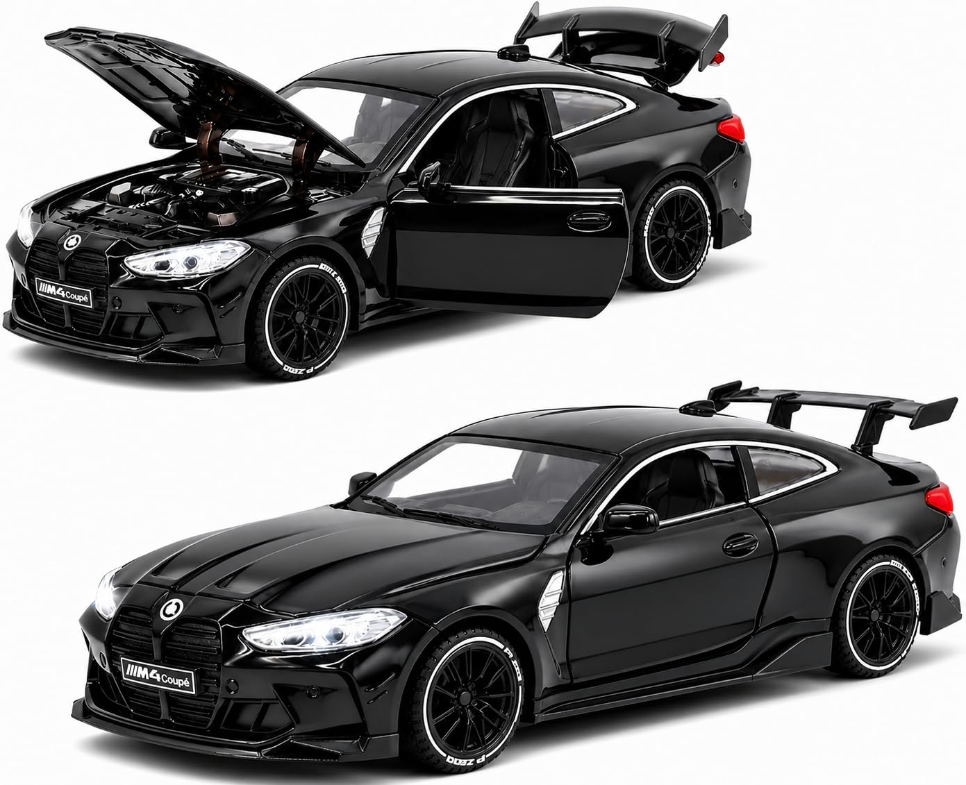 Invite 1:32 Diecast Model Alloy BMW M4 Metal Pull Back Car with Sound Light, Openable Doors, Toy Vehicles for Kids Gift, car for Kids 【Colors as Per Stock】-image-31