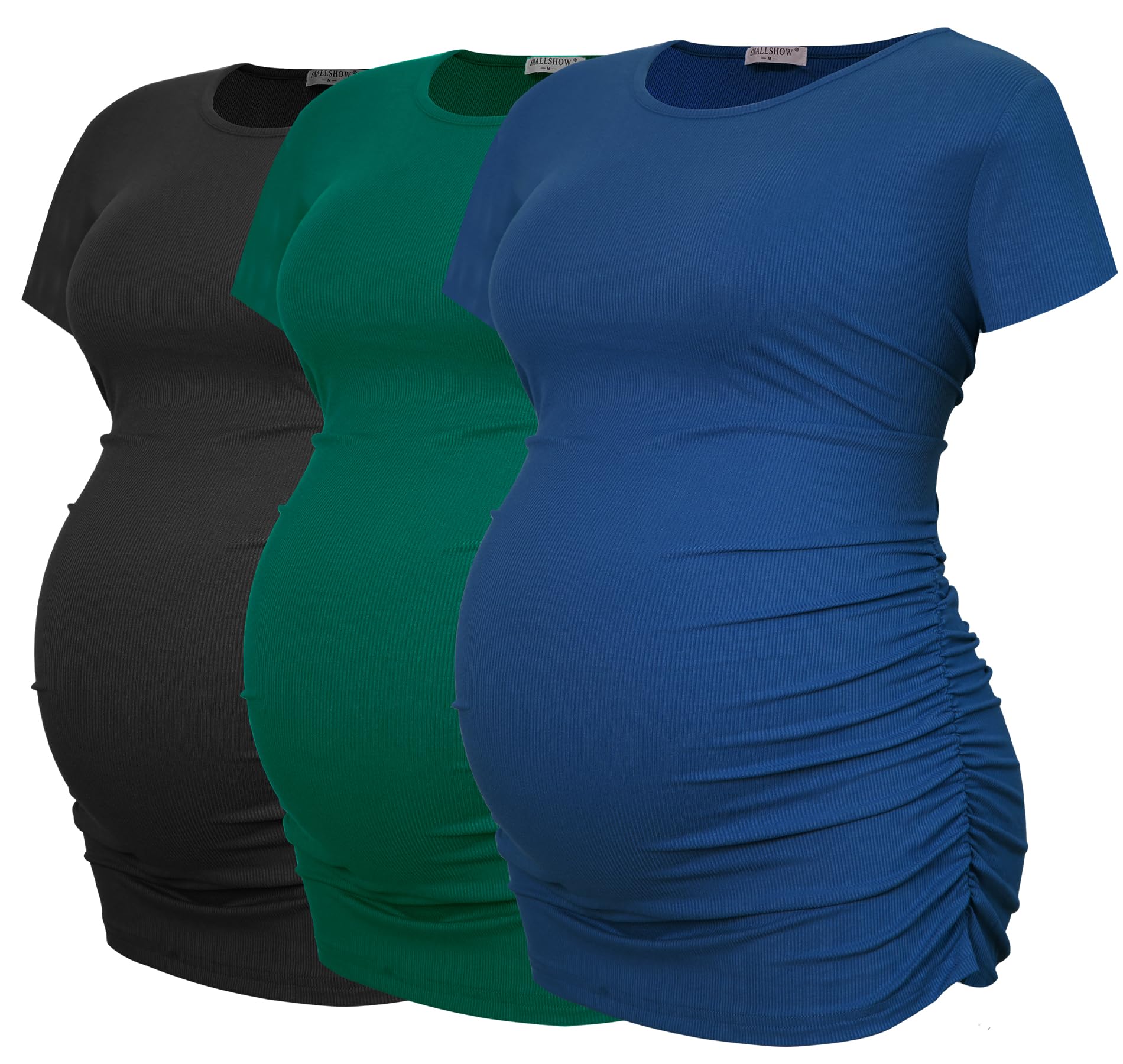 Smallshow 3 Pack Ropa Premama Embarazada Manga Corta Mujer Tops Premama