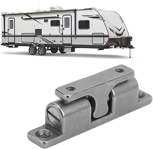 Miniatura 9 de Rodillo de doble bola de acero inoxidable de 2.756 in, captura de tensión de gabinete para barco, yate, RV, rodillo de tensión de bola, fácil