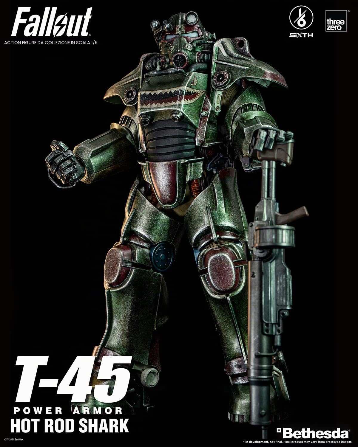 Threezero Fallout T-45 Hot Rod Shark Power Armor - Action figure in scala 1:6