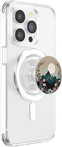 Miniatura 4 de Corona floral boho chic bosque naturaleza montaña lindo pastel PopSockets MagSafe PopGrip para iPhone