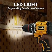 Vista 5 de Kit de taladro inalámbrico de 20 V MAX, conjunto de herramientas eléctricas con batería y cargador, 23 piezas de brocas, velocidad variable