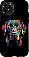 Vista 29 de Labrador Retriever - Carcasa para iPhone 17, diseño de cara de perro, color negro