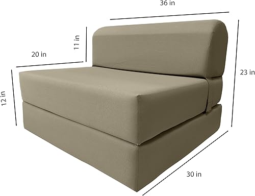 Miniatura 138 de Sofá cama plegable color gris de espuma, 6 pulgadas. Grosor x 32 pulgadas, ancho x 70 pulgadas. Cama de Invitados, cama plegable con espuma de alta