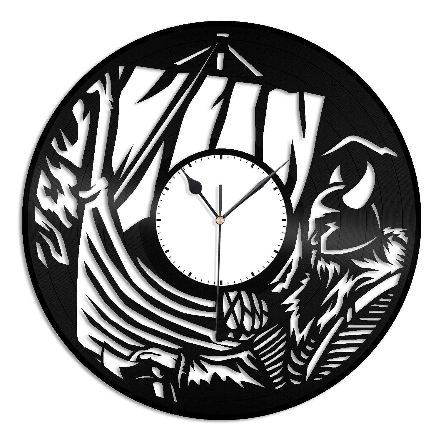 Horloge murale Viking en vinyle motif disque cadeau vintage original