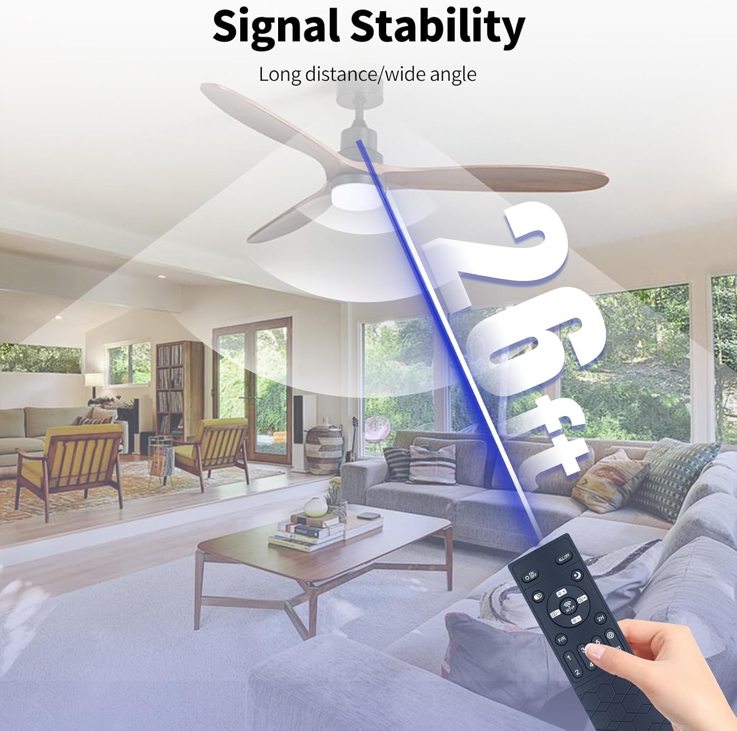 Ceiling Fan Remote Control Replacement, Compatible with ADH-CFL09 ADH-CFL10 ADH-CFL16 ADH-CFL05 ADH-CFL03-2 ADH-CFL04 SY-81 SY-65 SY-62 Y24FSD0038 C6016B SJS-01 Ceiling Fan with Lights