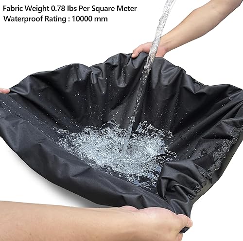 Miniatura 9 de Funda de mesa redonda para exteriores, impermeable, resistente a los rayos UV, para mesas de patio de 32 pulgadas de diámetro, protector de mesa