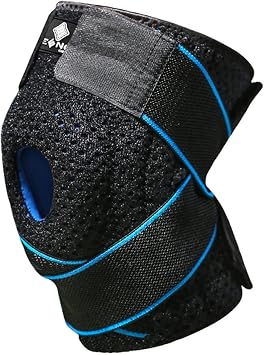 1 Piece Knee Brace Professional Sports Safety Knee Support Knee Gel Pad Guard Protector Bandage StrapXXL