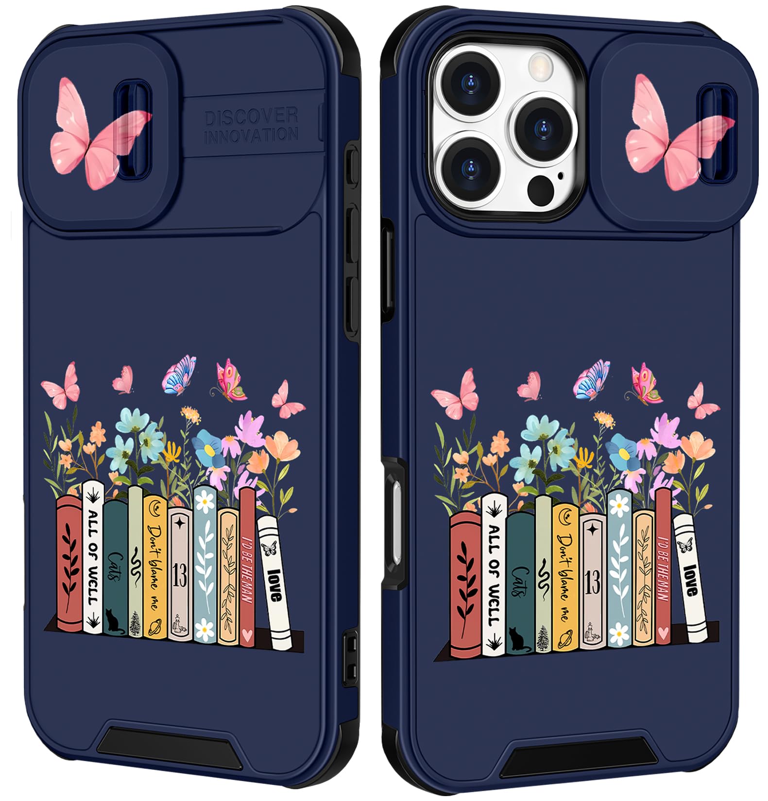 Funermei for iPhone 16 Pro Max Case - Women Girls Cute Phone Cover Girly Pretty Aesthetic Book Unique Design with Camera Cover Funda for Apple for iPhone 16 Pro Max