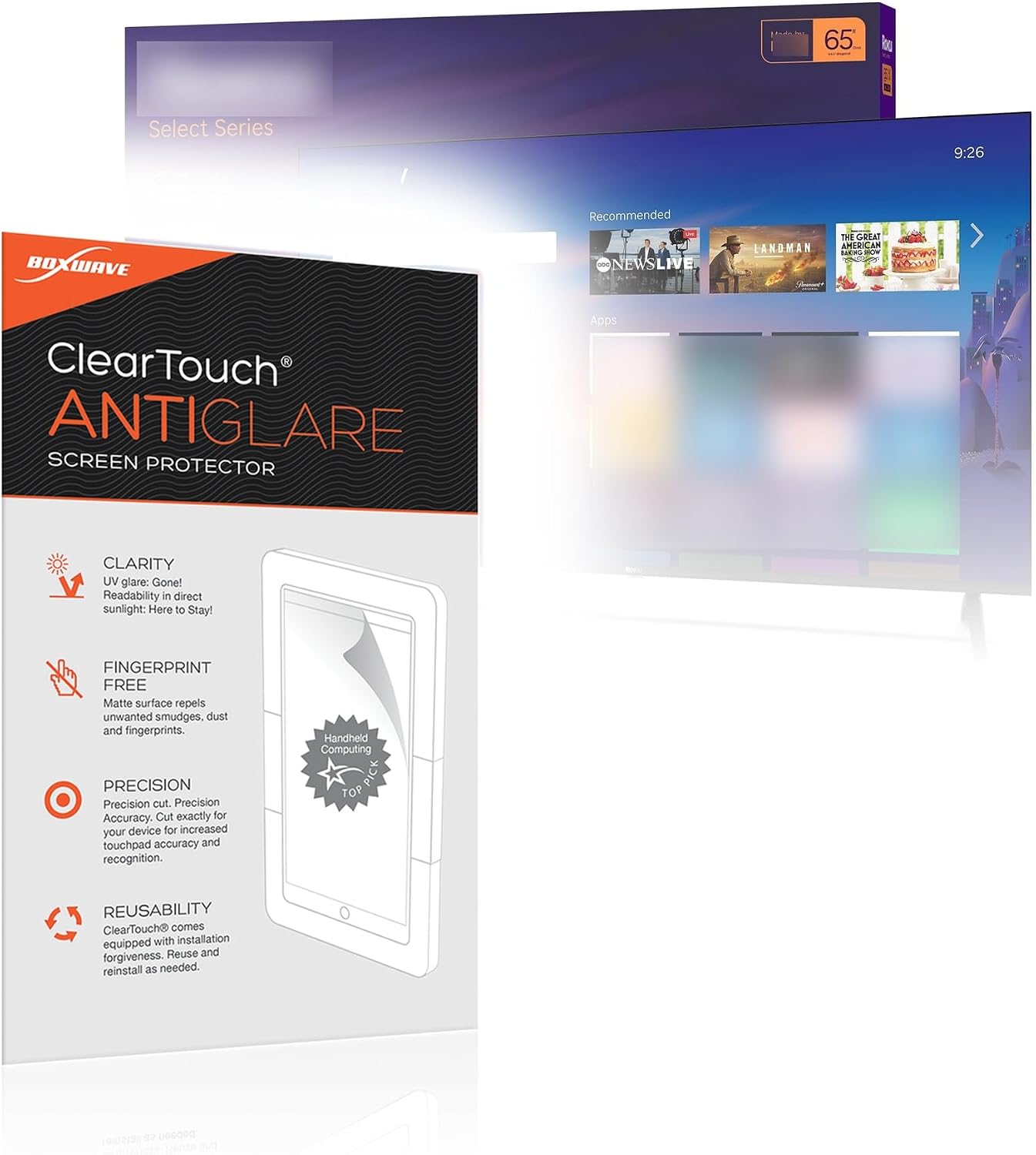 BoxWave Screen Protector Compatible With Roku Smart TV 2026 Model: 32R3E5 (32 in) - ClearTouch Anti-Glare (2-Pack), Anti-Fingerprint Matte Film Skin