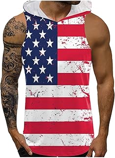 Men's Vest Mens Sleeveless Zip Up Hoody Sweatshirt Men's Workout Tank Tops Gym Fitness Zip Up Sleeveless Sweatshirt Workout Hooded Tank Top