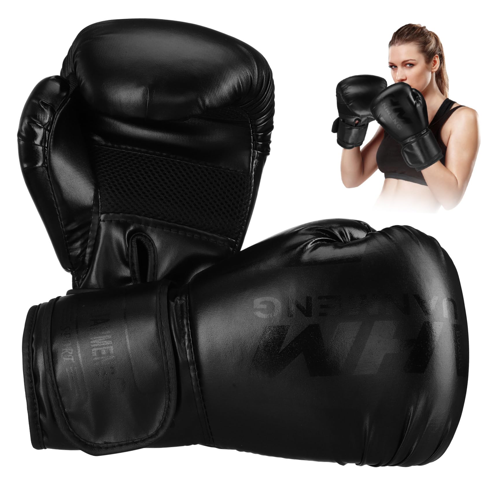 1 Paio Guanti Da Box Formazione Pugni Guanto Guanti Da Combattimento Boxe Per Apparecchi Sportivi Allacciato Mitts Uomini Guanti Da Sparring Palestra Lo Esterno è in Pu