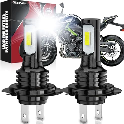 CHUSYYRAY Bombillas H7 compatibles con bombillas Kawasaki Z750S Z800 Z900 Z1000, 600% de brillo, blanco frío, sin errores, listas para CANbus, 11