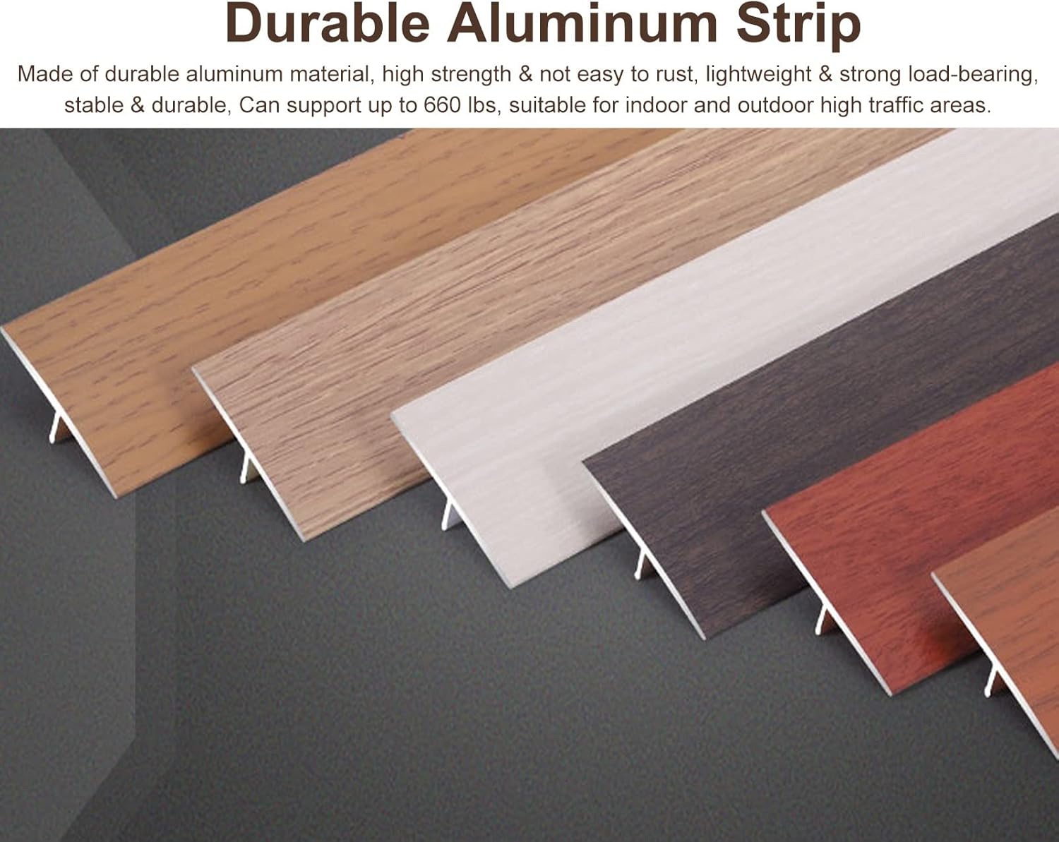 Doorway Uneven Floor Transition Strip, Wood to Tile Smooth Joint Cover,Rustic Cuttable Carpet Floor Edge Trim,Metal Aluminum Alloy Gaps Flat Threshold Transition Strips (Color : Style1)