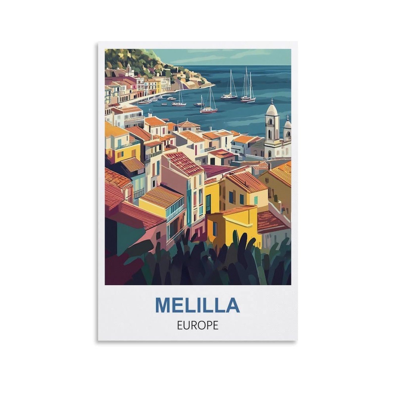 EZMLFA 5D DIY Diamond Painting Kit,Melilla Europe Diamond Art Kits for Beginner,Gem Art Kits Round Drill for Home Wall Decor Gifts 40x40cm