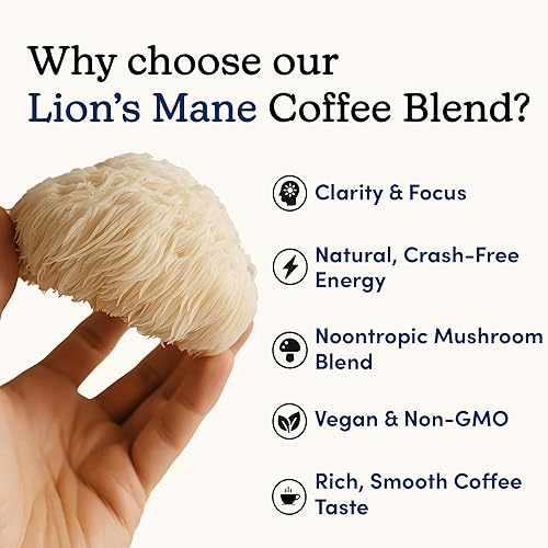 Miniatura 3 de FULLY JOE Café de hongos melena de león para cognición, enfoque mental y energía. Suplemento cerebral y café - Cafe De Hongos