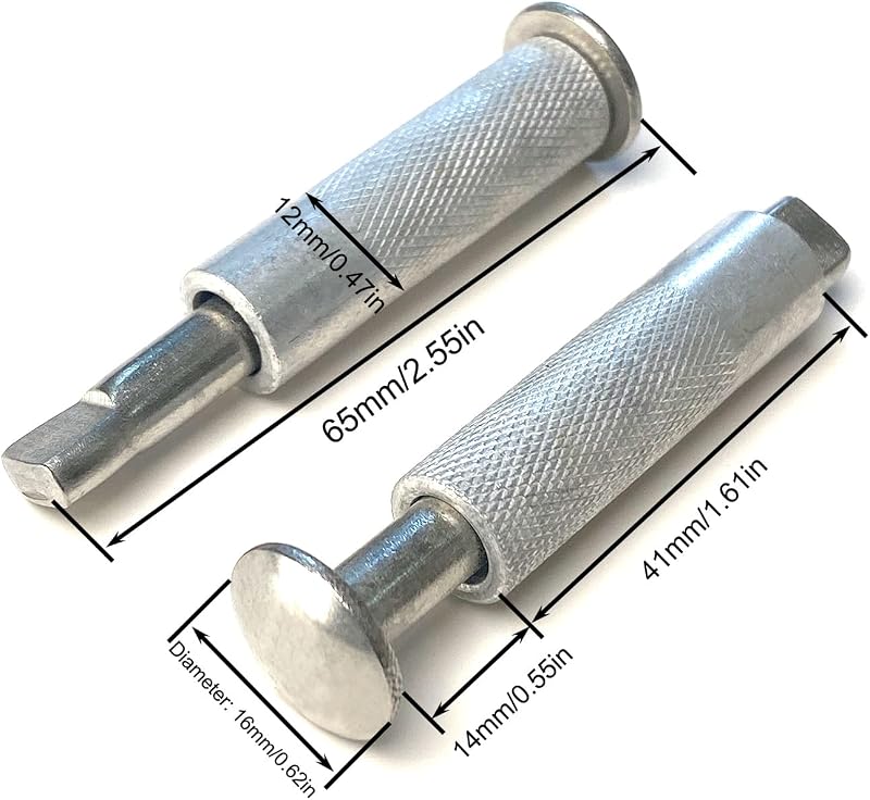 HYRYC Rozsdamentes Acél Medencetakaró Rögzítő Csavarok - 8 db Behúzható Horgonycsavar Ponyvához, 16x65 mm, Ezüst Színű