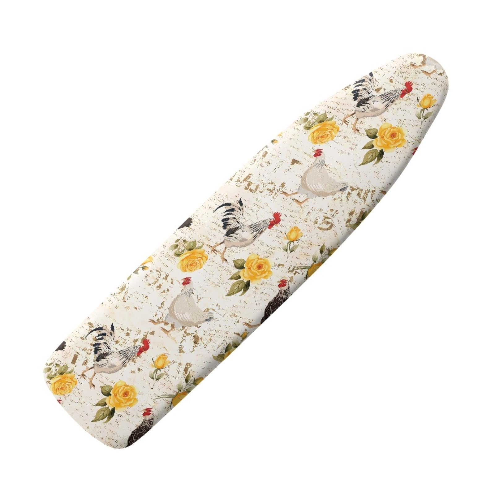 Dajingkj Beige Ironing Board Cover for Steam Ironing Station with Elastic Elastic Band, Full Size, Personalised Ironing Board Covers, 130 x 45 cm with Velcro Fasteners, Washable, Elastic for Home