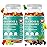 BIO VITALICA Sea Moss Gummies Elderberry BioVitalica - Vitamin C D + Zinc - Irish Seamoss Vegan Gummy with Sea Moss Gel & Powder for Immunity, Detox - for Adults and Kids (2Packs)