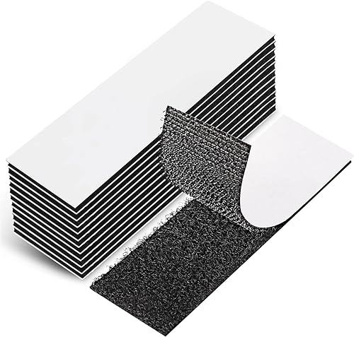 EOTW Paquete de 24 tiras con cinta fuerte de gancho y bucle de 1 x 4 pulgadas, cinta adhesiva de doble cara, reutilizable y extraíble, para el hogar